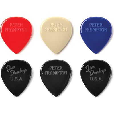 Dunlop Peter Frampton Vintage Jazz Teardrop Pick 6 Pack Dunlop Peter Frampton Vintage Jazz Teardrop Pick 6 Pack