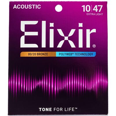 Elixir Polyweb 80/20 Bronze Extra Light Elixir Polyweb 80/20 Bronze Extra Light