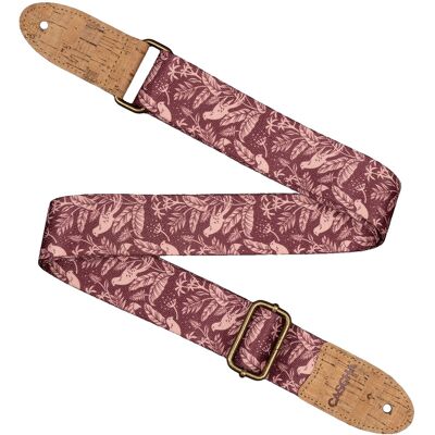 Cascha CUS-VC1 Ukulele Strap Vegan Cork Mauve Birds Cascha CUS-VC1 Ukulele Strap Vegan Cork Mauve Birds