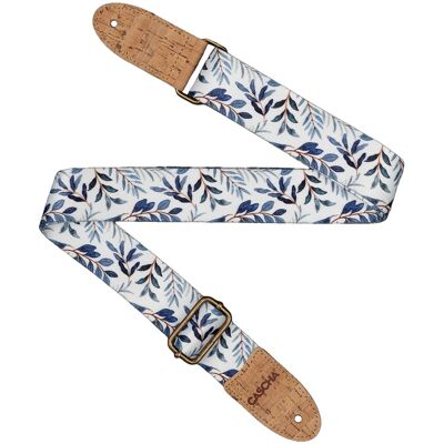 Cascha CUS-VC3 Ukulele Strap Vegan Cork Blue Twigs Cascha CUS-VC3 Ukulele Strap Vegan Cork Blue Twigs