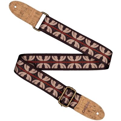 Cascha CUS-VC10 Ukulele Strap Vegan Cork Ethnic Red Stripes Cascha CUS-VC10 Ukulele Strap Vegan Cork Ethnic Red Stripes