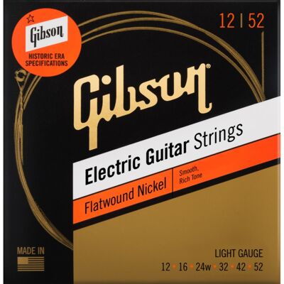Gibson Flatwound Electric Guitar Strings Light Gibson Flatwound Electric Guitar Strings Light