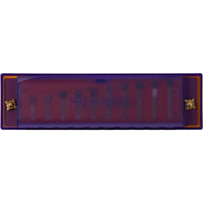 Hohner Translucent Harp C, purple, hardcase Hohner Translucent Harp C, purple, hardcase