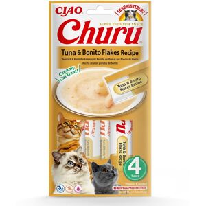 Churu - Tuna and Bonito Flakes Recipe Puree - 4 x 14g - Cat - Puree Churu - Tuna and Bonito Flakes Recipe Puree - 4 x 14g - Cat - Puree