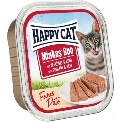 Happy Cat Minkas Duo Drób i Wołowina - Karma dla kotów w puszce Happy Cat Minkas Duo Drób i Wołowina - Karma dla kotów w puszce