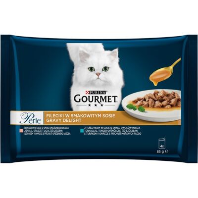 Gourmet Perle Gravy Delight łosoś i tuńczyk 4 x 85 g Gourmet Perle Gravy Delight łosoś i tuńczyk 4 x 85 g