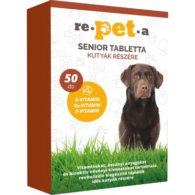 Re-pet-a Repeta Senior tabletka dla starszych psów 50 szt. Re-pet-a Repeta Senior tabletka dla starszych psów 50 szt.