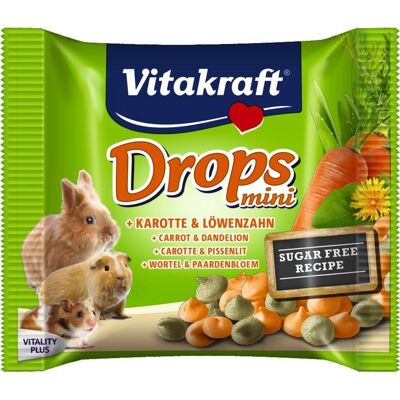 Vitakraft Mini Drops przysmak z marchewką i mniszkiem lekarskim 40 g Vitakraft Mini Drops przysmak z marchewką i mniszkiem lekarskim 40 g