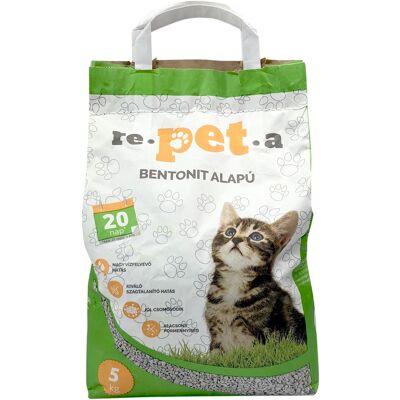 Re-pet-a Repeta żwirek bentonitowy dla kota 5 kg Re-pet-a Repeta żwirek bentonitowy dla kota 5 kg