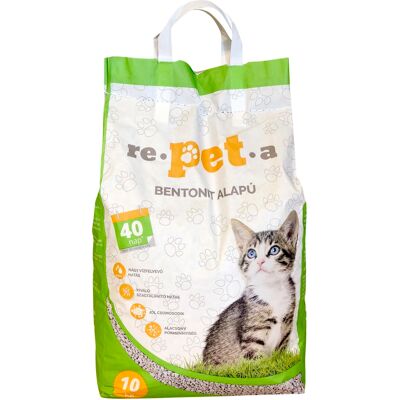 Re-pet-a Repeta żwirek bentonitowy dla kota 10 kg Re-pet-a Repeta żwirek bentonitowy dla kota 10 kg
