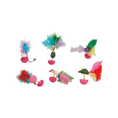 Flamingo zabawka dla kota z piórkami 1 szt. Flamingo zabawka dla kota z piórkami 1 szt.