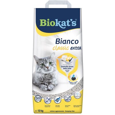 Biokat's Biały Klasyczny Extra Żwirek Dla Kotów - Klumpujący, Kontrola Zapachów, 10kg Biokat's Biały Klasyczny Extra Żwirek Dla Kotów - Klumpujący, Kontrola Zapachów, 10kg