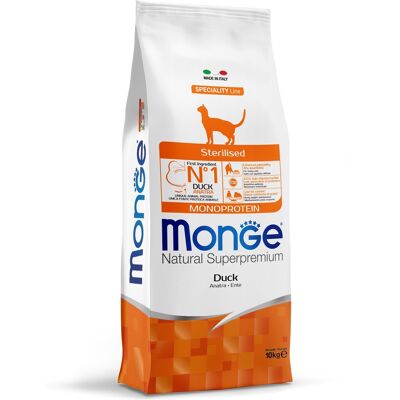 Monge Cat Monoprotein Sterilised karma sucha - kaczka 10 kg Monge Cat Monoprotein Sterilised karma sucha - kaczka 10 kg