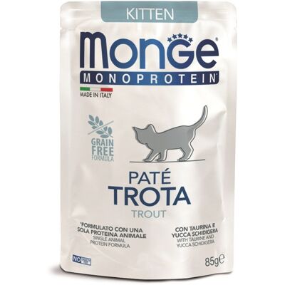 Monge Kitten Pâté Monoprotein Pstrąg - 85g - Opakowanie 12 Monge Kitten Pâté Monoprotein Pstrąg - 85g - Opakowanie 12