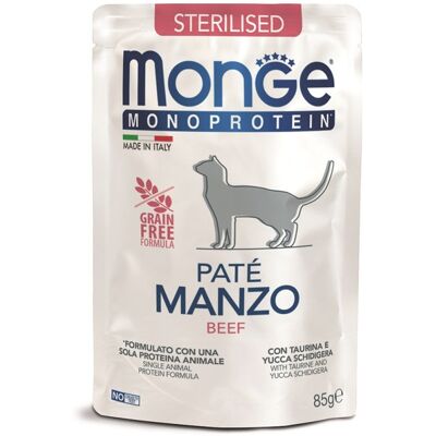 Monge Monoprotein Kot Sterylizowany - Pasztet Wołowy - Karma Mokra Monge Monoprotein Kot Sterylizowany - Pasztet Wołowy - Karma Mokra
