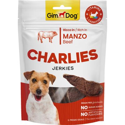Gimborn GimDog Charlies Jerkies przysmaki - wołowina 70 g Gimborn GimDog Charlies Jerkies przysmaki - wołowina 70 g