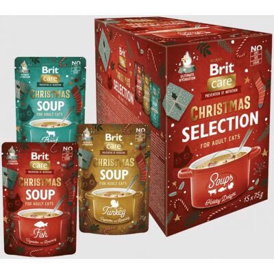 Brit Care Cat Christmas Selection Soups - Wybór świątecznych zup dla kotów 15 x 75 g Brit Care Cat Christmas Selection Soups - Wybór świątecznych zup dla kotów 15 x 75 g