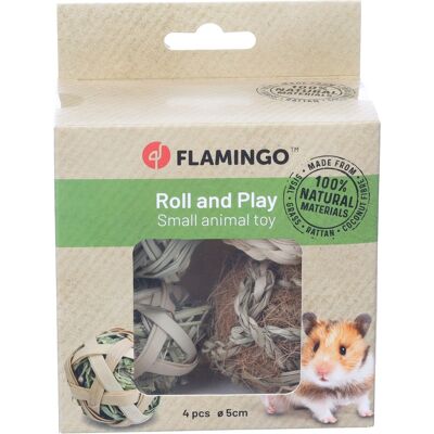 Flamingo Snuffi piłki dla gryzoni 4 szt piłki Flamingo Snuffi piłki dla gryzoni 4 szt piłki