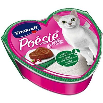 Vitakraft Poésie Gelée z dziczyzną w jagodowej galaretce dla kotów. 85 g Data ważności: 13.05.2026. Vitakraft Poésie Gelée z dziczyzną w jagodowej galaretce dla kotów. 85 g Data ważności: 13.05.2026.