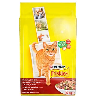 Sucha karma dla kotów Friskies - Wołowina, Kurczak i Warzywa 10kg Sucha karma dla kotów Friskies - Wołowina, Kurczak i Warzywa 10kg