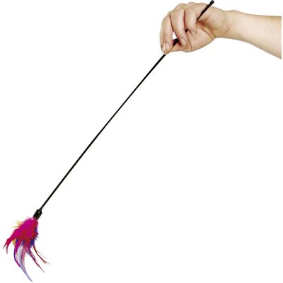 Flamingo kolorowa zabawka z piórkami dla kota 1 szt. Flamingo kolorowa zabawka z piórkami dla kota 1 szt.