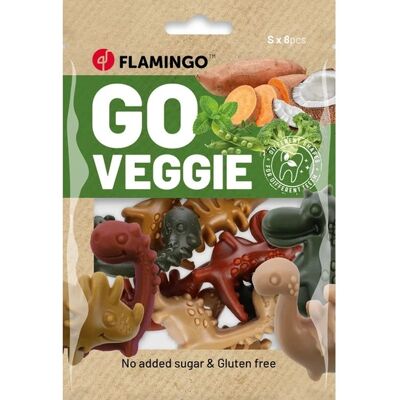 Flamingo Veggie Dino Mix S (120 g - 8szt) Flamingo Veggie Dino Mix S (120 g - 8szt)