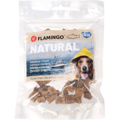 Flamingo Nature Snacks przysmaki-kostki dla psów – dorsz, homar 75 g Flamingo Nature Snacks przysmaki-kostki dla psów – dorsz, homar 75 g