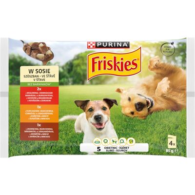 Friskies Adult Multipack karma mokra dla psów 4 x 85 g Friskies Adult Multipack karma mokra dla psów 4 x 85 g