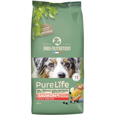 Pro-Nutrition PureLife Adult Medium karma sucha dla psów - łosoś 12 kg Pro-Nutrition PureLife Adult Medium karma sucha dla psów - łosoś 12 kg