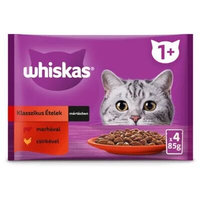 Whiskas Saszetki - Smaki mięsno w sosie - wołowina & kurczak 4 x 85 g Whiskas Saszetki - Smaki mięsno w sosie - wołowina & kurczak 4 x 85 g