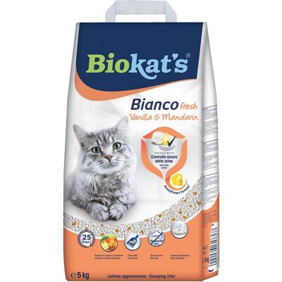 Biokat's Bianco Fresh wanilia i mandarynka żwirek dla kota 5 kg Biokat's Bianco Fresh wanilia i mandarynka żwirek dla kota 5 kg