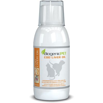 BiogenicPet Cod Liver Oil - olej z wątroby dorsza dla psów i kotów 100 ml BiogenicPet Cod Liver Oil - olej z wątroby dorsza dla psów i kotów 100 ml