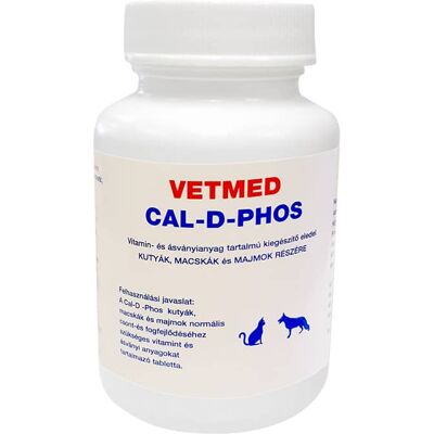 Vetmed Cal-d-phos - Suplement diwapnia dla psów, kotów i małp Vetmed Cal-d-phos - Suplement diwapnia dla psów, kotów i małp