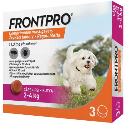 FRONTPRO 3 tabletki do żucia pchły i kleszcze - Lek dla psów FRONTPRO 3 tabletki do żucia pchły i kleszcze - Lek dla psów