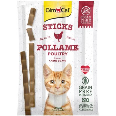 Gimcat Włoskie Przekąski dla Kotów - Kije z Kurczaka i Wątroby - 4 szt. Gimcat Włoskie Przekąski dla Kotów - Kije z Kurczaka i Wątroby - 4 szt.