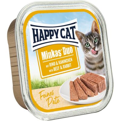 Happy Cat Minkas Duo pate – Wołowina i królik 100 g Happy Cat Minkas Duo pate – Wołowina i królik 100 g