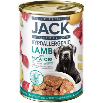 Jack Super Premium Pasztet hipoalergiczny - jagnięcina z ziemniakami 400 g Jack Super Premium Pasztet hipoalergiczny - jagnięcina z ziemniakami 400 g