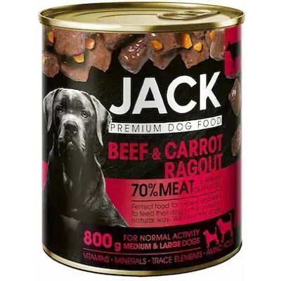 Jack karma mokra dla psów - wołowina i marchewka 800 g Jack karma mokra dla psów - wołowina i marchewka 800 g