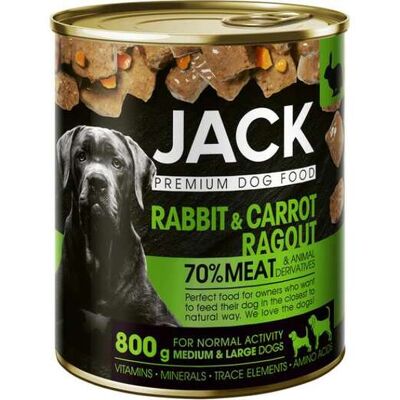 Jack karma mokra dla psów - królik i marchewka 800 g Jack karma mokra dla psów - królik i marchewka 800 g