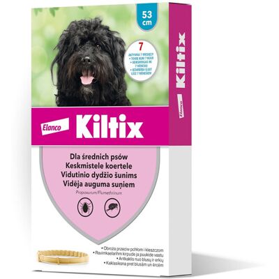 Obroża Kiltix dla psów - 53cm - Zapobieganie kleszczom i pchłom Obroża Kiltix dla psów - 53cm - Zapobieganie kleszczom i pchłom