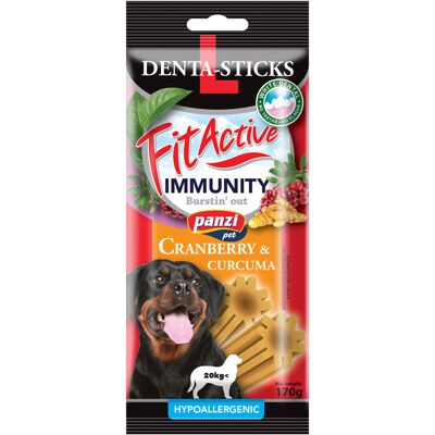 Fit Active FitActive Hypoallergenic Denta-Sticks Immunity przysmaki dla psów - jagody i kurkuma L - 170 g Fit Active FitActive Hypoallergenic Denta-Sticks Immunity przysmaki dla psów - jagody i kurkuma L - 170 g