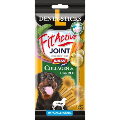 Fit Active FitActive Hypoallergenic Denta-Sticks Joint przysmaki dla psów - Kolagen i marchewka L - 170 g Fit Active FitActive Hypoallergenic Denta-Sticks Joint przysmaki dla psów - Kolagen i marchewka L - 170 g