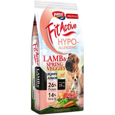 Fit Active FitActive Originals Puppy & Junior Hypoallergenic karma sucha dla psów - jagnięcina z warzywami 15 kg Fit Active FitActive Originals Puppy & Junior Hypoallergenic karma sucha dla psów - jagnięcina z warzywami 15 kg