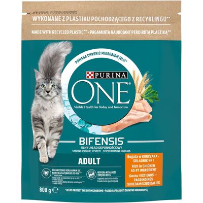 PURINA NESTLE Purina One Bifensis Adult - Sucha karma dla kotów - 800 g PURINA NESTLE Purina One Bifensis Adult - Sucha karma dla kotów - 800 g