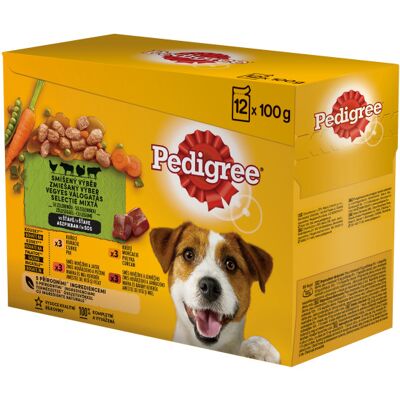 Jedzenie dla psów Pedigree - Kurczak i Warzywa - 12x100g Jedzenie dla psów Pedigree - Kurczak i Warzywa - 12x100g