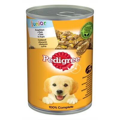 Pedigree Junior konserwowa karma z mięsem kurczaka w galarecie 400 g Pedigree Junior konserwowa karma z mięsem kurczaka w galarecie 400 g