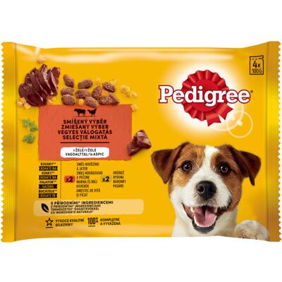 Pedigree w saszetce z Wołowiną i z drobiem 4 x 100 g Pedigree w saszetce z Wołowiną i z drobiem 4 x 100 g