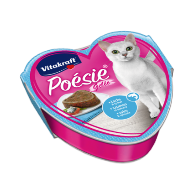 Vitakraft Poésie Gelée z łososiem i szpinakiem dla kotów 85 g Data ważności: 12.05.2026. Vitakraft Poésie Gelée z łososiem i szpinakiem dla kotów 85 g Data ważności: 12.05.2026.