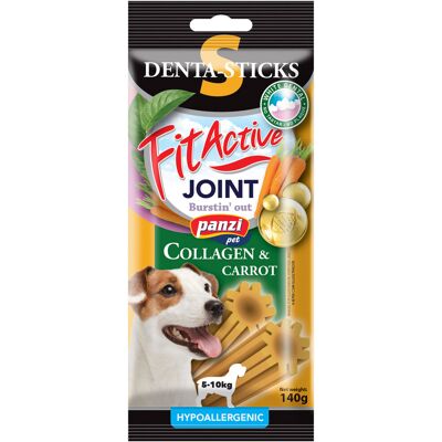 Fit Active FitActive Hypoallergenic Denta-Sticks Joint przysmaki dla psów - Kolagen i marchewka S - 140 g Fit Active FitActive Hypoallergenic Denta-Sticks Joint przysmaki dla psów - Kolagen i marchewka S - 140 g