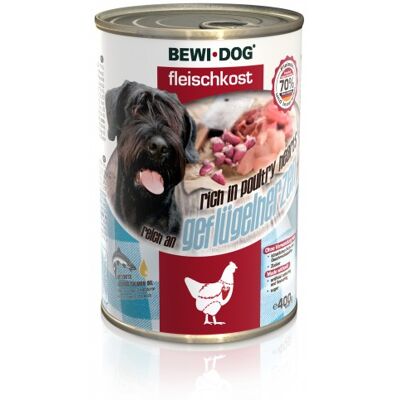 Bewi-Dog konserwa mięsna bogata w mięso serc drobiu 400 g Bewi-Dog konserwa mięsna bogata w mięso serc drobiu 400 g
